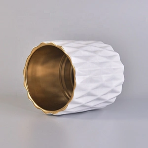 Plating ceramic votive candle vessel customized candle holders home decoration use wholesales
