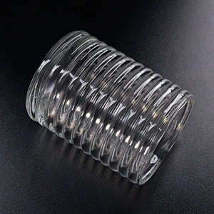 Clear Glass Candle cup pillar decorative scented glass candle holders soy wax