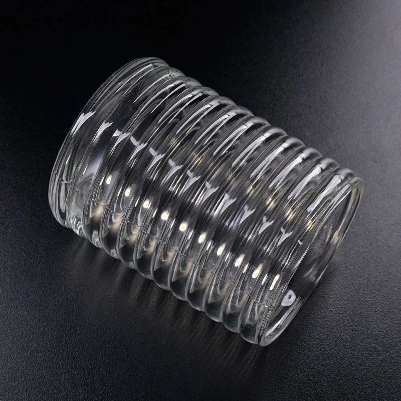Clear Glass Candle cup pillar decorative scented glass candle holders soy wax