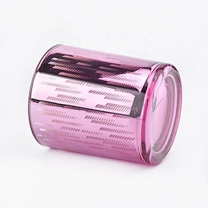 10oz mercury glass candle holders with laser design