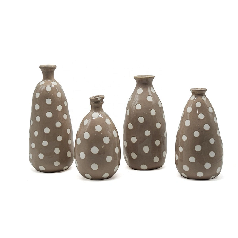 White Dots Ceramic Vases Home Decoration Wholesales