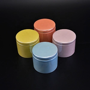 4oz Pearl Glazed Ceramic Candle Jar with Ceramic Lid Wholesales