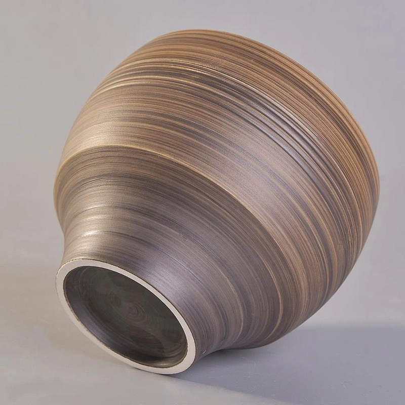 Amber decorative empty ceramic bowl for candle making suppliers