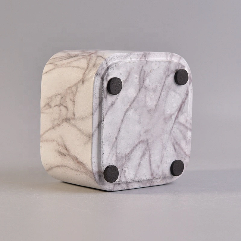 Unique concrete candle containers decorative candle vessel soy wax