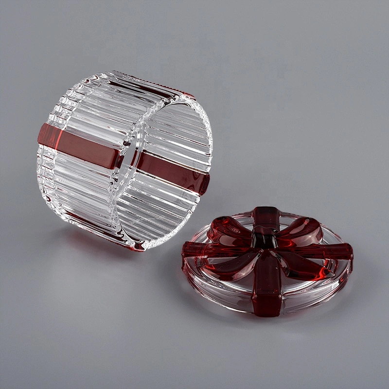 Sunny empty crystal luxury Glass candle jar with lid 10oz 16oz