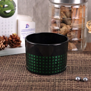 Home table luxury black spray glass jar candle