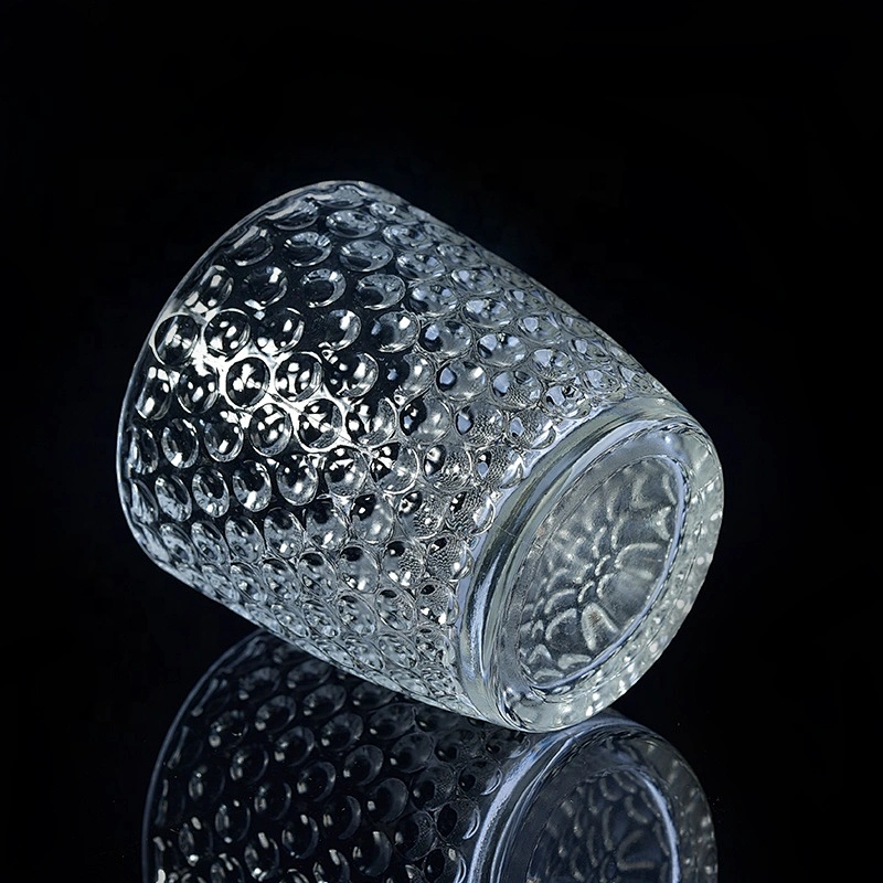 300ml Transparent engraving Glass tealight candle Holder home Decor Wholesales