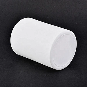 Decorative 350ml Matte White Glass Jars For Candle Making