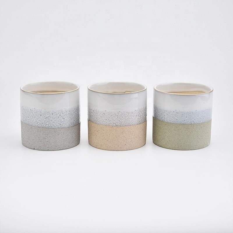 Cylinder Ceramic Candle Vessel Customized finish Acceptable Made in China Wholesales