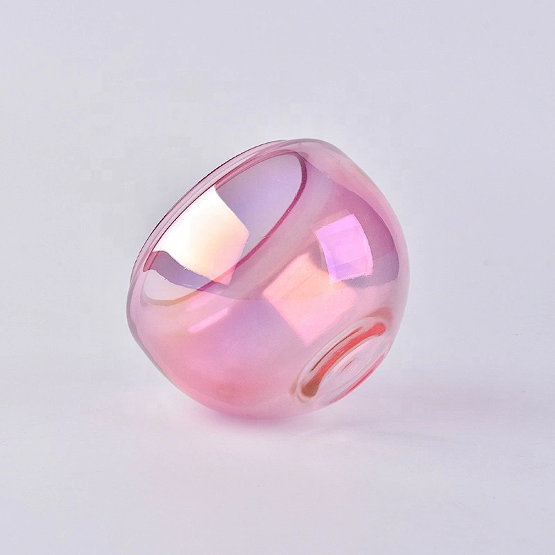 Pink glass candle jars home decoration wholesale