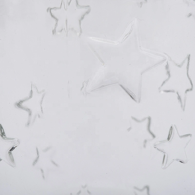 3oz votive star pattern glass candle jars