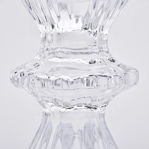 Clear crystal high candlestick glass votive candelabra living room decorative supplier