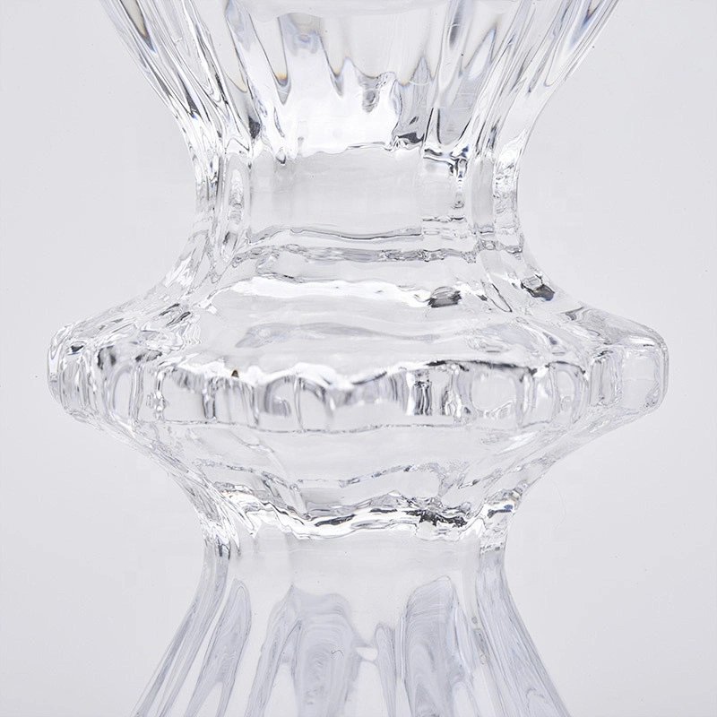Clear crystal high candlestick glass votive candelabra living room decorative supplier