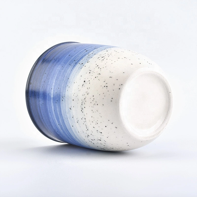 Personalized hand painting ceramic candle containers votive scented candle holders wedding decor
