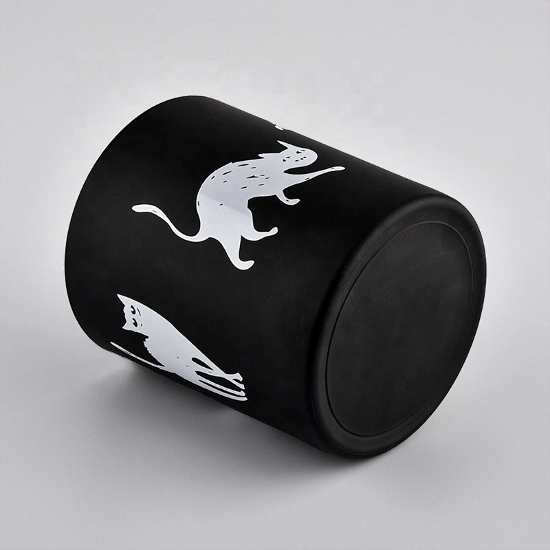 Sunny black frosted handmade candle glass holder suppliers