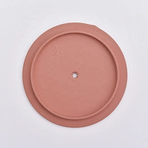 Red round wooden lid for candle jars wholesale
