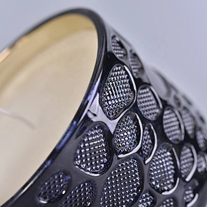 Sunny patent design Luxury modern black glass jars candle