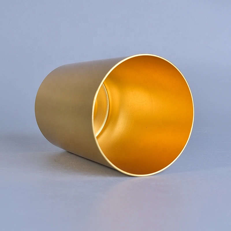 12oz Matte Gold Metal Candle Jars Aluminum Candle Container for Soy Wax Home Decor