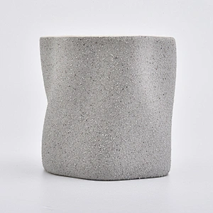 stump shaped ceramic container, 14 oz ceramic candle jar