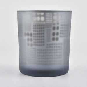 Sunny design luxury grey custom glass candle holders jars 10oz 20oz