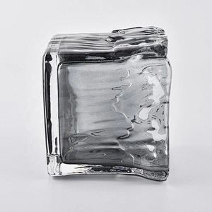10oz 12oz 14oz Wholesales votive square black Luxury glass candle holder