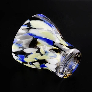 Hand painted Glass Candle container custom candle Holder wedding table use Wholesales