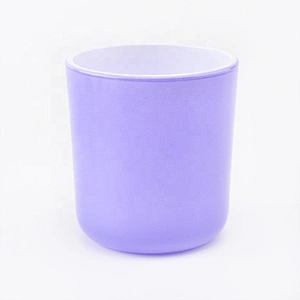 Luxury customized purple glass candle holder wedding decoration