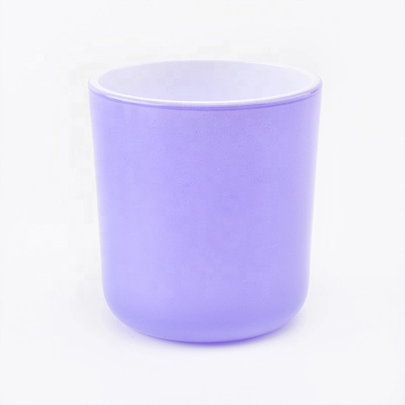Luxury customized purple glass candle holder wedding decoration