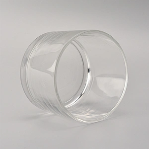 wide glass candle vessel, glass jar for candle making