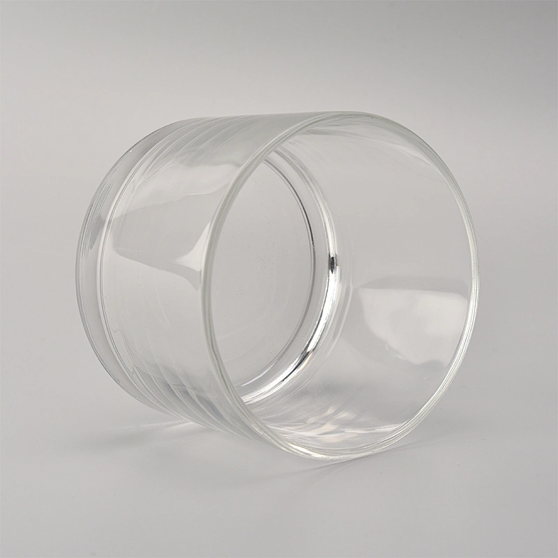 wide glass candle vessel, glass jar for candle making