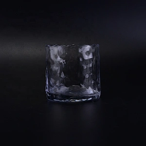 250ml Waved Top Clear Glass Candle Jars Home Decor