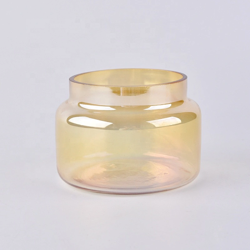 Wholesale amber candle jar glass home decoration