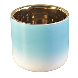 Wholesales custom electroplate large ceramic candle jar 8oz 10oz
