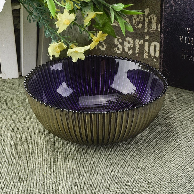Custom candle bowl electroplating glass candle vessel home decoration