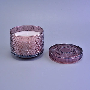 Manufacturer Custom tealight glass candle jar with lid home decoration