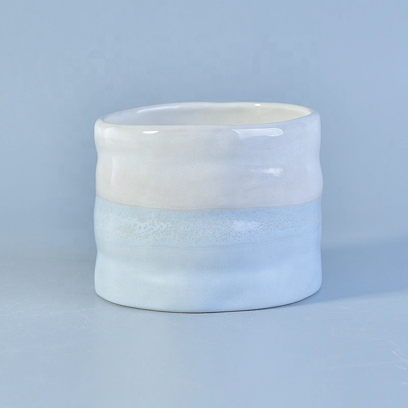 Unique glaze irregular ceramic tealight candle vessel candle containers home decorative use