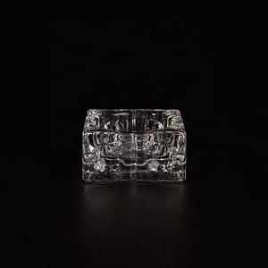 Square clear Glass Candle container tealight candle Holder home Decor