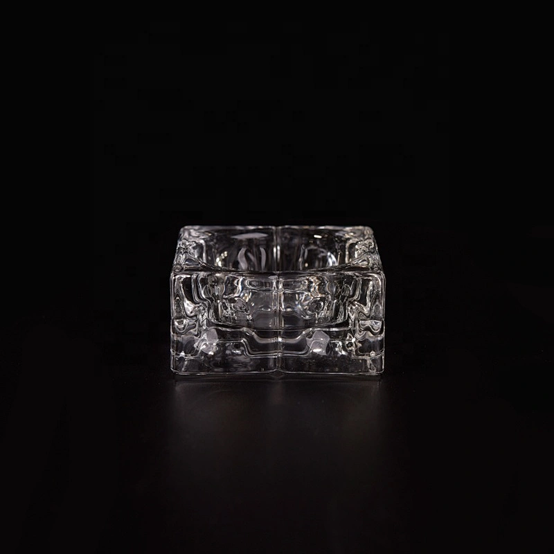 Square clear Glass Candle container tealight candle Holder home Decor