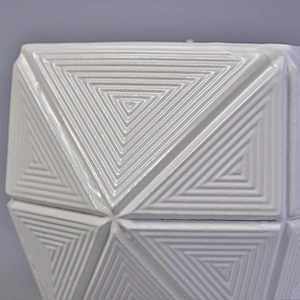10oz 20oz Manufacturer custom white Hexagon candle ceramic jar