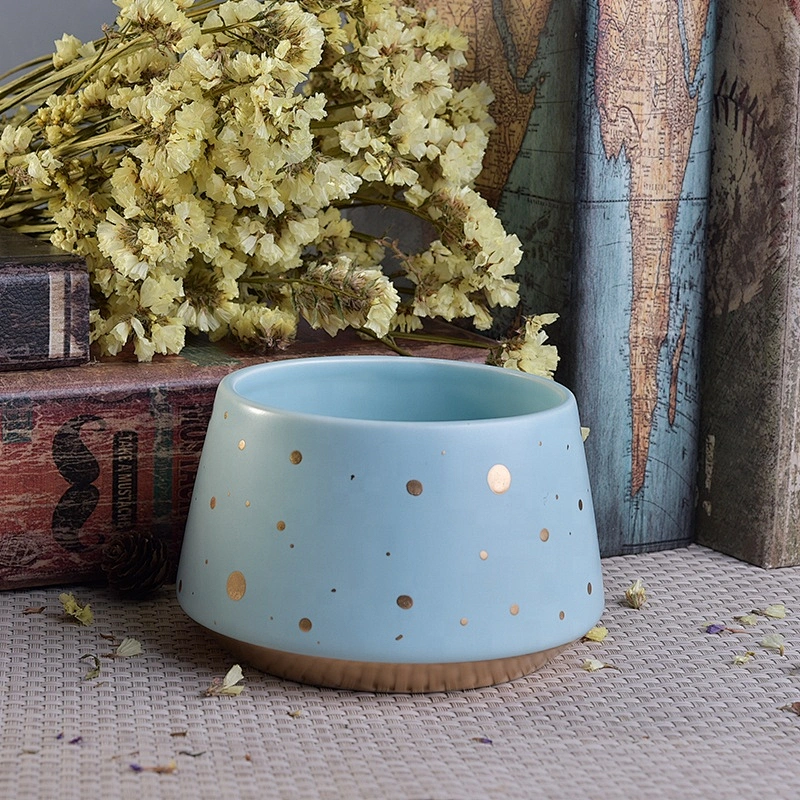 10oz Suppliers decorative candle ceramic container with wood lid