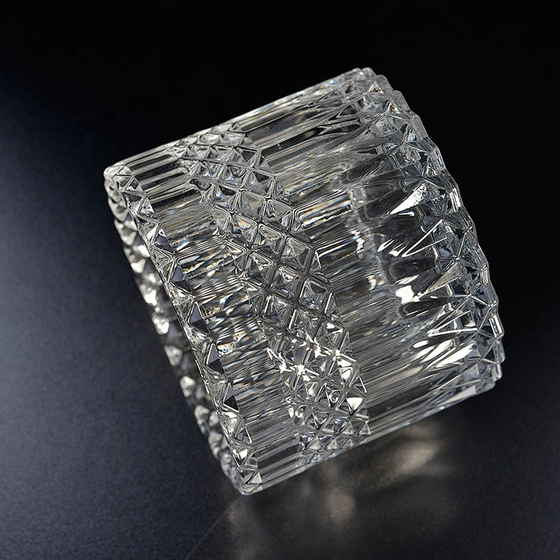 Clear luxury Glass Candle jar home Decor