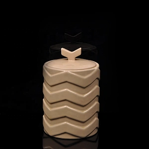 19oz Ceramic Jar Ceramic Candle Holder with Lids for Home Decoration