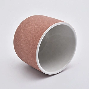 Frosting ceramic candle containers 12oz candle holders wholesale