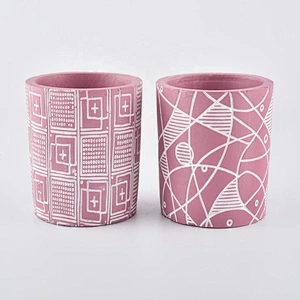 10oz Wholesales empty pink ceramic candle jars in bulk