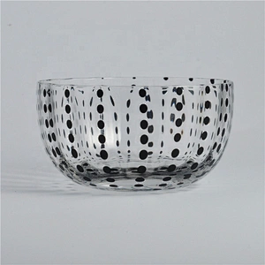 Wholesales glass candle jars dotted design home decoration
