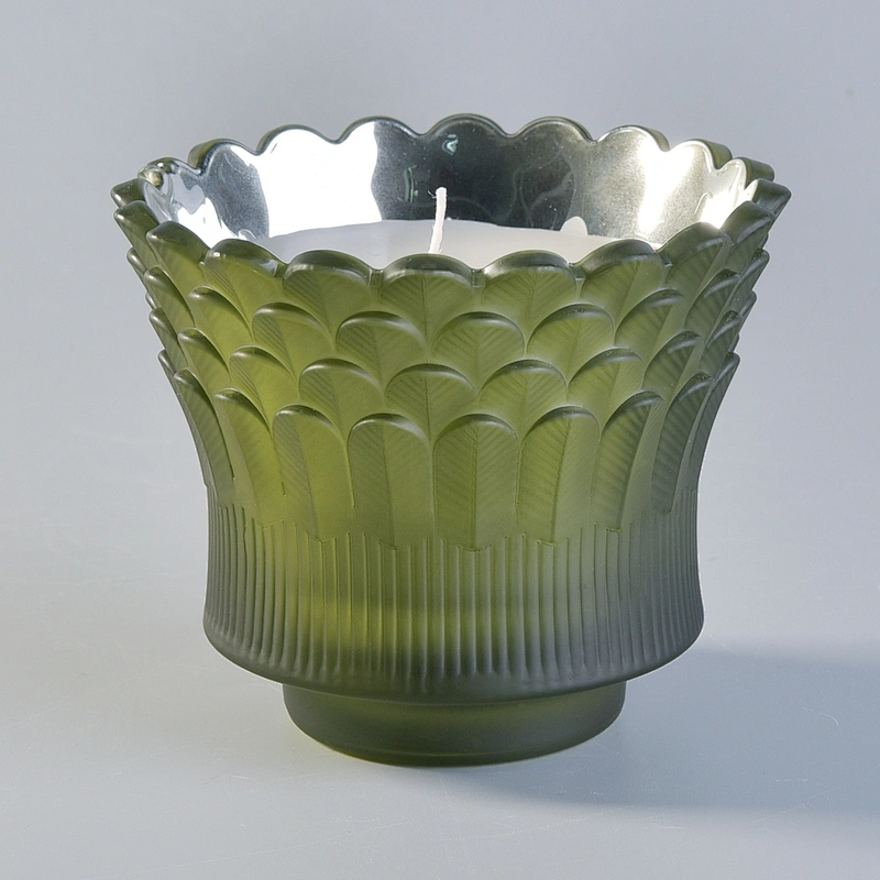 Wholesales tealight recycled luxury glass candle holder for home decor