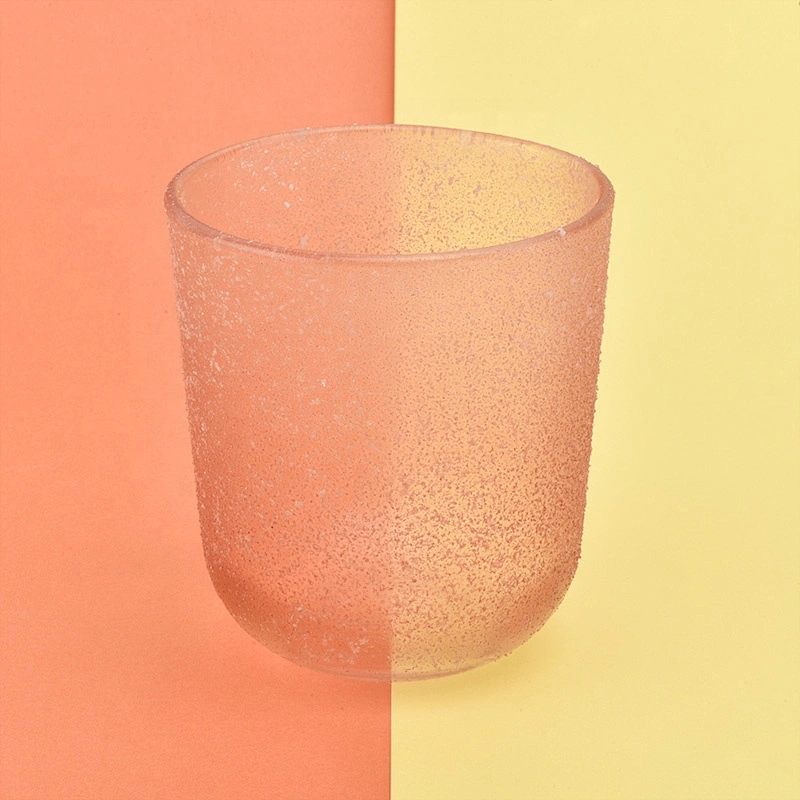 Sunny frosted colorful glass candle jar holder 10oz 20oz