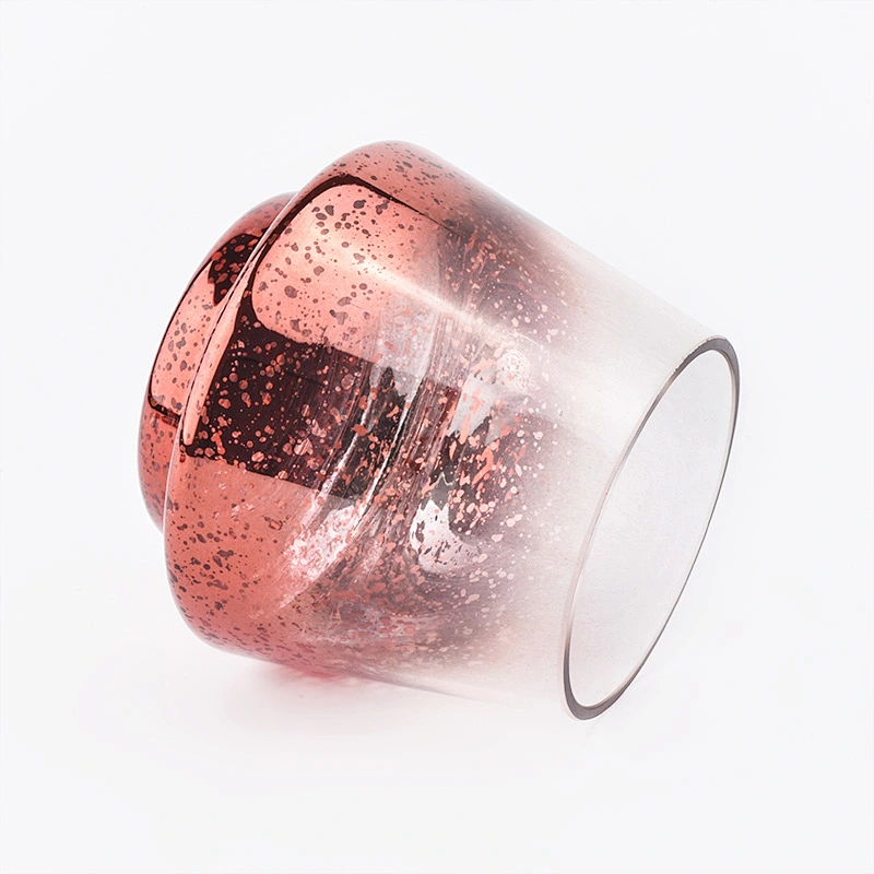 Ardour red color glass jars mercury glass candle holders for party