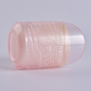 Hot sales custom pink heart design Glass candle jars