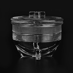 New design cross shape white glass candle jar with crystal lid